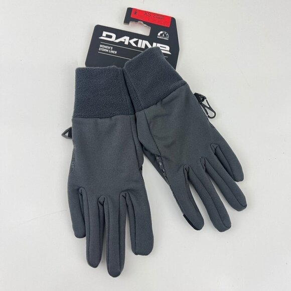 Dakine Storm Liner Glove Womens Size XS Gray Shadow Fleece Grippers Touch Screen - Picture 1 of 4